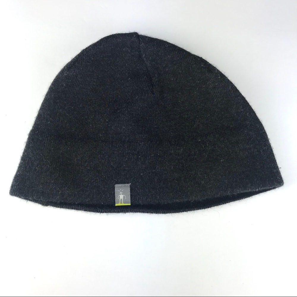 SMARTWOOL men’s black wool beanie hat, O/S